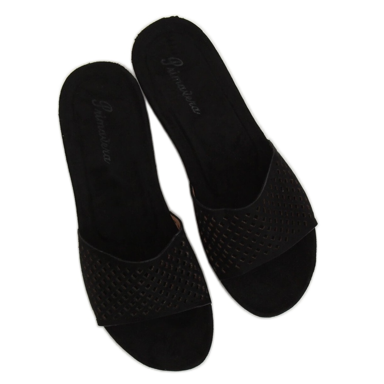 Chaussons noirs ajourés JS-03 Noir le noir 2