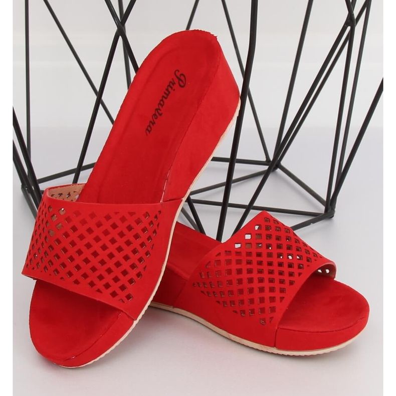 Chaussons ajourés rouges JS-03 Rouge 1