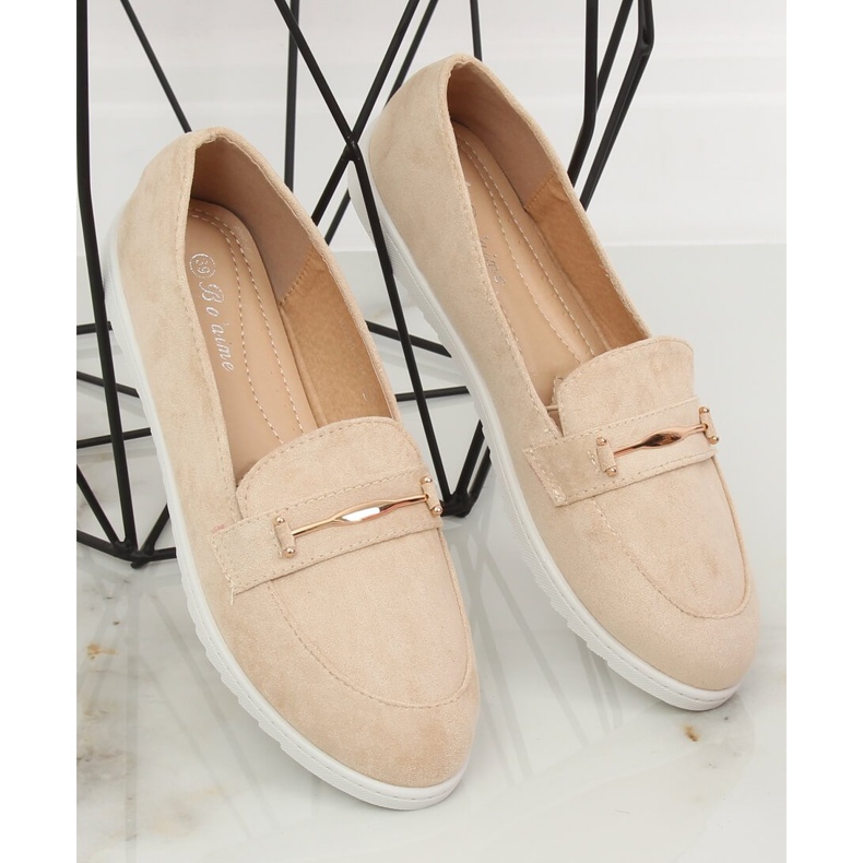 Mocassins femme beiges BJ600-E25 Abricot 2 Mocassins femme beiges BJ600-E25 Abricot 2