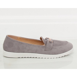 Gris Mocassins femme gris BJ600-E25 Gris 1 Gris Mocassins femme gris BJ600-E25 Gris 1