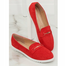 Rouge Mocassins Femme BJ600-E25 Rouge 1