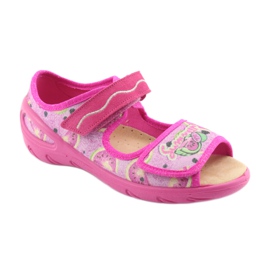 Befado chaussures pour enfants pu 433X030 vert jaune rose 1