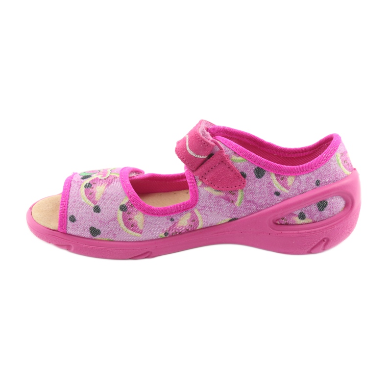 Befado chaussures pour enfants pu 433X030 vert jaune rose 2