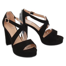Noir VV-23 Sandales à plateforme noires le noir 1