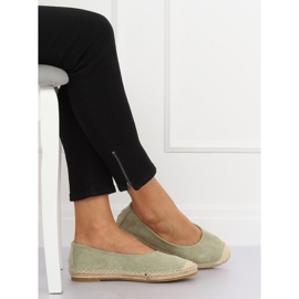 Espadrilles ballerines vertes N-2980 L.GREEN 1