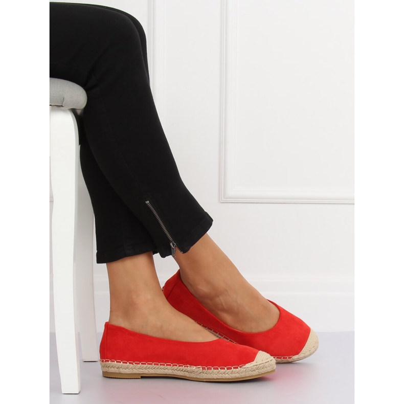 Espadrilles ballerines rouges N-2980 Rouge 2