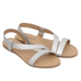 Sandales argentées pour femmes 938 Silver gris 1