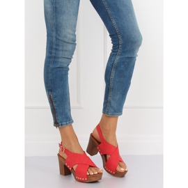 Sandales ala rouge sabots D-131 Rouge 1