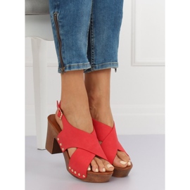 Sandales ala rouge sabots D-131 Rouge 2