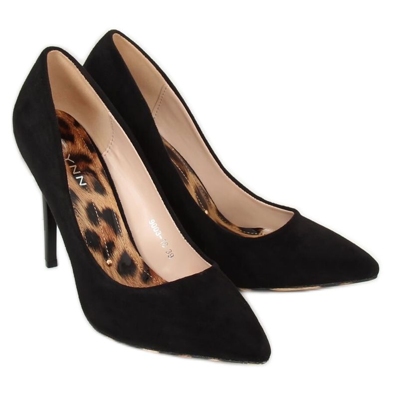 Escarpins sur une broche noire 9003-18 Noir le noir 1