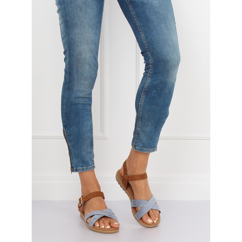 Sandales femme bleues 999 Bleu 1