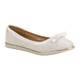 SHELOVET Ballerine Avec Dentelle blanc 1