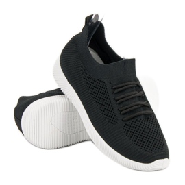SHELOVET Chaussures de sport à enfiler le noir 1