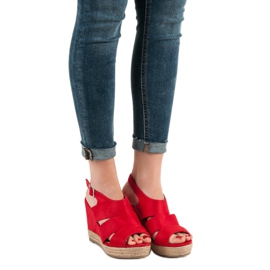 Best Shoes Espadrilles Sandales Rouges 2
