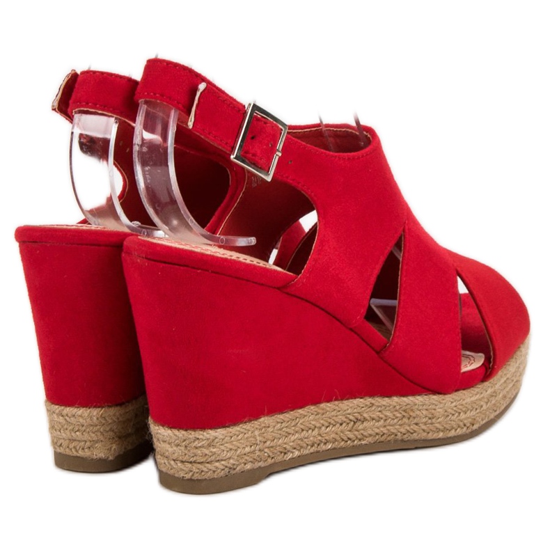Best Shoes Espadrilles Sandales Rouges 1