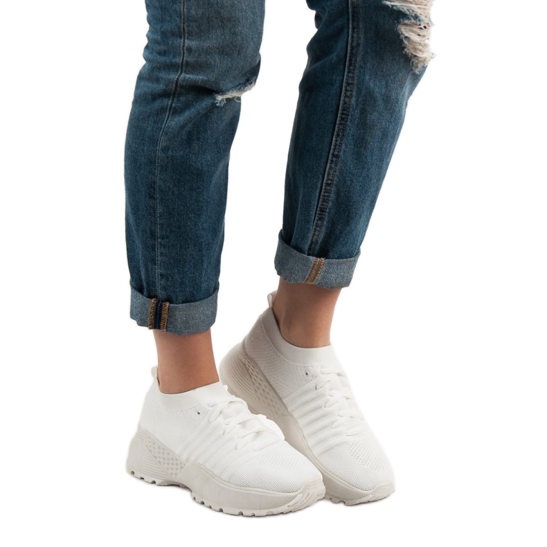 Vices Chaussures de sport confortables blanc 2