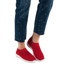 SHELOVET Chaussures de sport à enfiler rouge 2