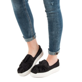 Slipons en daim avec nœud VICES noir 2