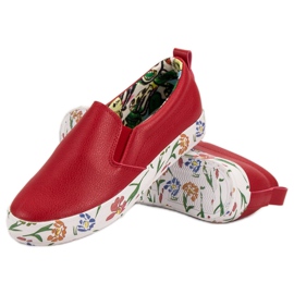 Groto Gogo Slipons à la mode rouge 1