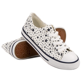 J. Star Baskets beiges à étoiles blanche le noir 1