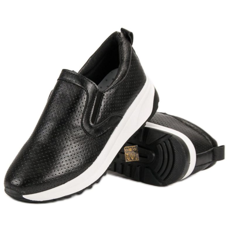 SHELOVET Chaussures à enfiler noires 1