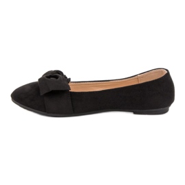Queen Vivi Ballerines en daim le noir 4