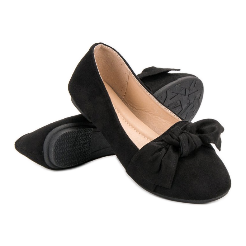 Queen Vivi Ballerines en daim noir 1