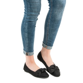 Queen Vivi Ballerines en daim le noir 3