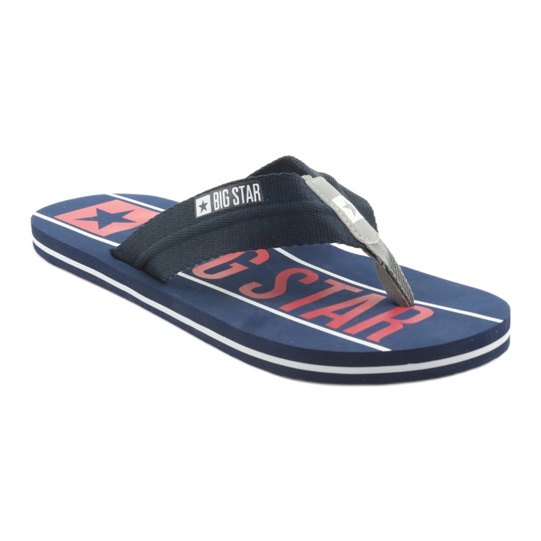 Chaussons homme Big Star 174658 bleu marine blanche rouge 1 Chaussons homme Big Star 174658 bleu marine blanche rouge 1