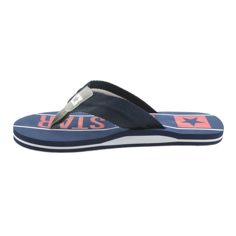 Chaussons homme Big Star 174658 bleu marine blanc rouge 2