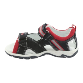Bartek Sandales en cuir garçons velcro 16176 marine-rouge bleu 2