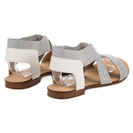 SHELOVET Sandales plates élégantes gris 1