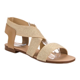 SHELOVET Sandales plates élégantes brun 2