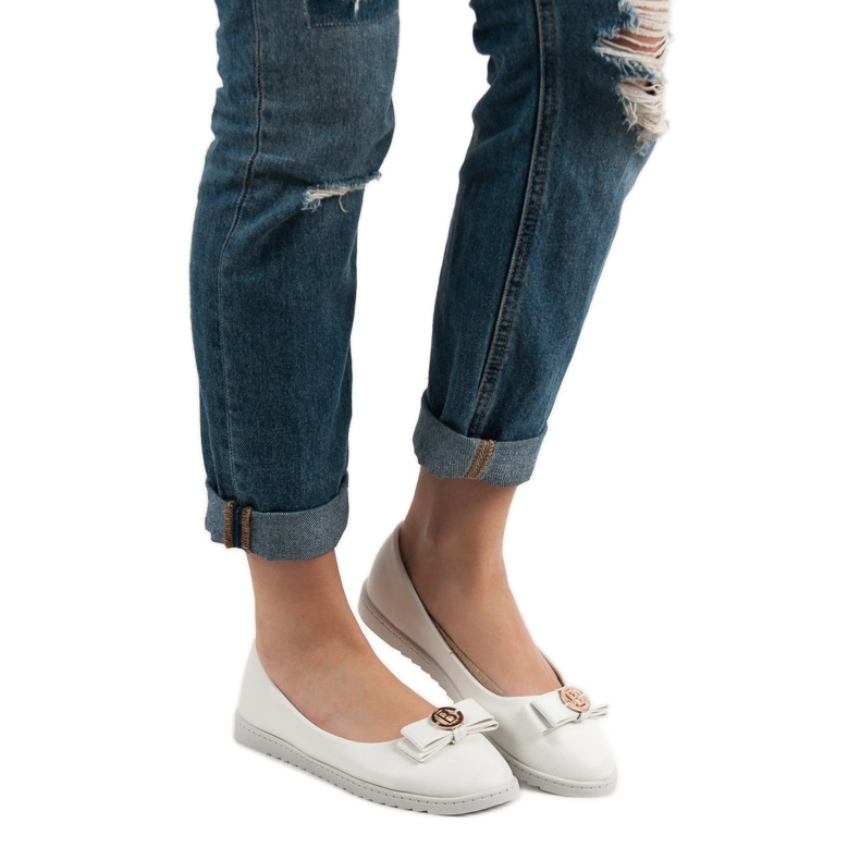 Miss Laura Ballerines blanches 2