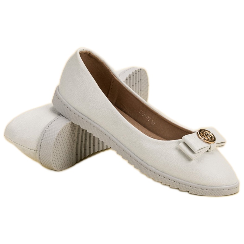 Miss Laura Ballerines blanches 1