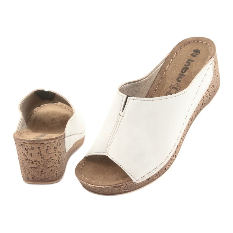 Chaussons femme compensés Inblu NG002 beige 4