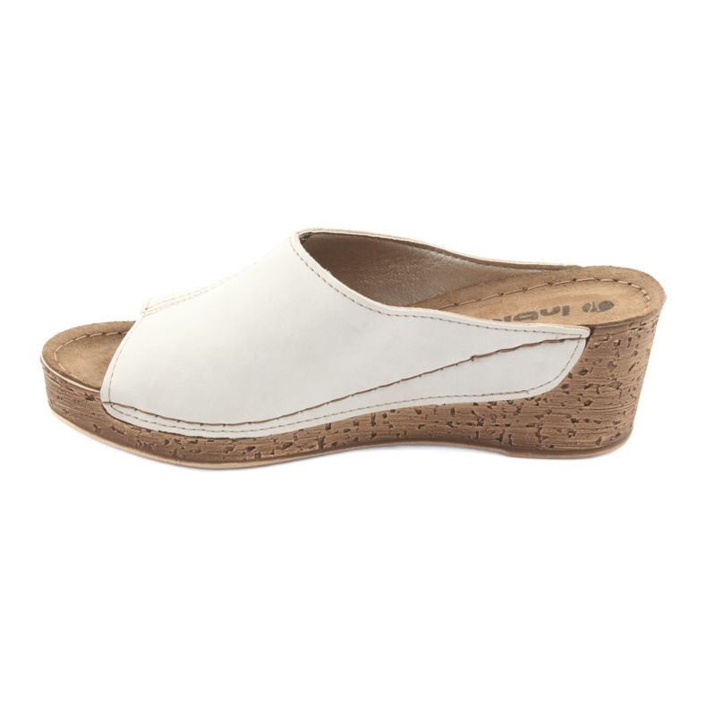 Chaussons femme compensés Inblu NG002 beige 2