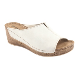 Chaussons femme compensés Inblu NG002 beige 1