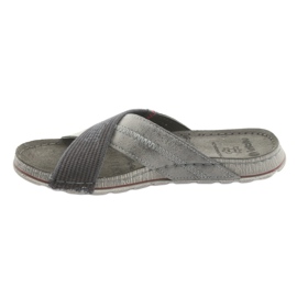 Chaussons gris Inblu GG009 pour hommes gris le noir 2 Chaussons gris Inblu GG009 pour hommes gris le noir 2