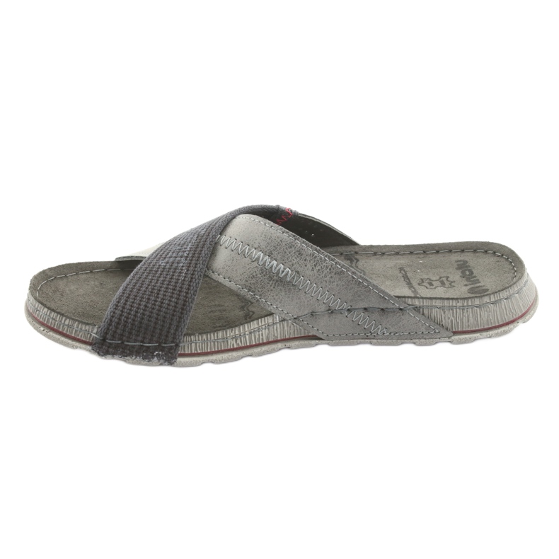 Chaussons gris Inblu GG009 pour hommes gris le noir 2 Chaussons gris Inblu GG009 pour hommes gris le noir 2