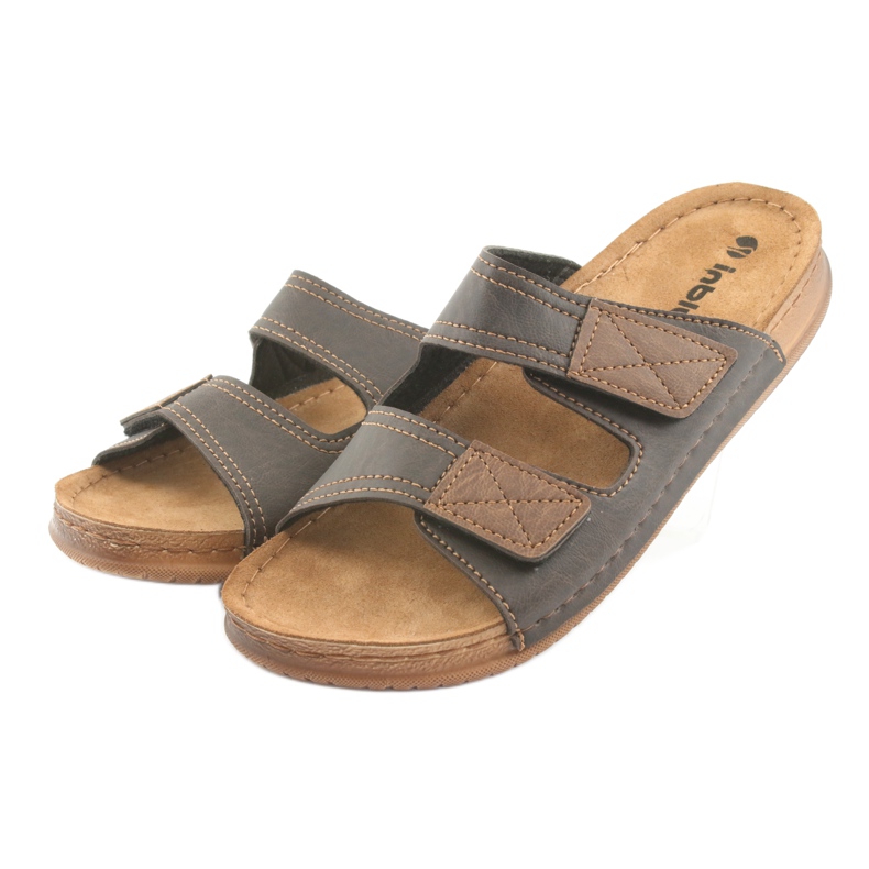 Chaussons homme Inblu TH015 marron brun 3