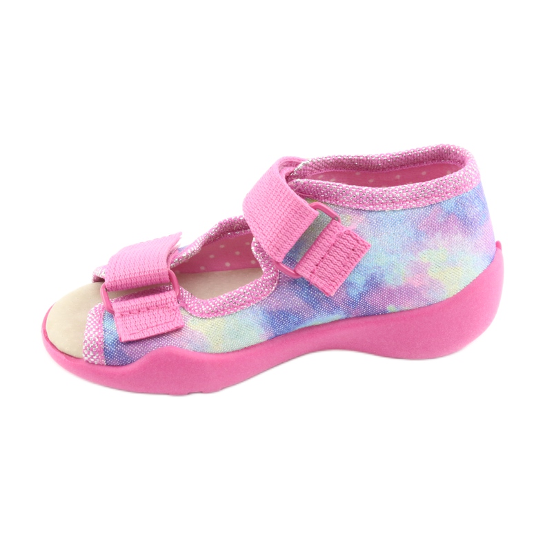 Befado chaussures pour enfants 342P005 arc-en-ciel bleu gris jaune rose 3