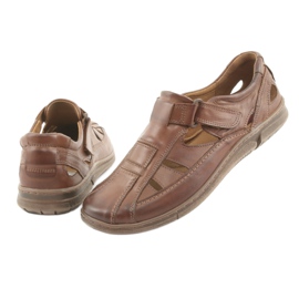 Sandales confort homme Riko 458 marron brun 4