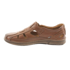 Sandales confort homme Riko 458 marron brun 2