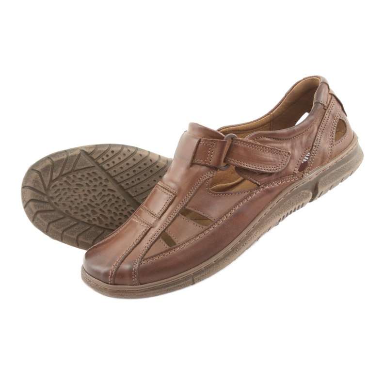 Sandales confort homme Riko 458 marron brun 5