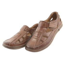 Sandales confort homme Riko 458 marron brun 3