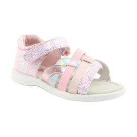 Sandales fille American Club GC26 roses gris 1