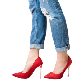 Seastar Escarpins en daim rouge 5