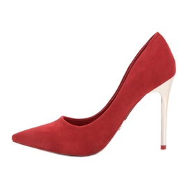 Seastar Escarpins en daim rouge 3
