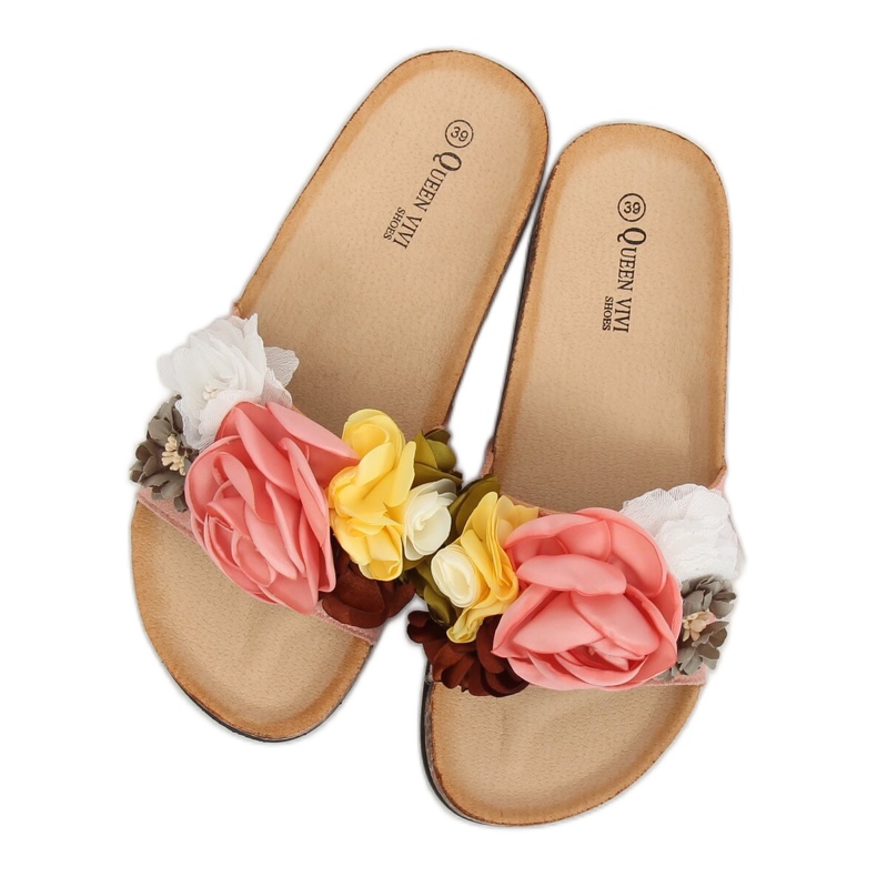 Chaussons à fleurs rose 218-170 Rose 1 Chaussons à fleurs rose 218-170 Rose 1